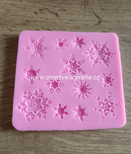 forma silikon - Vločky 80x90mm